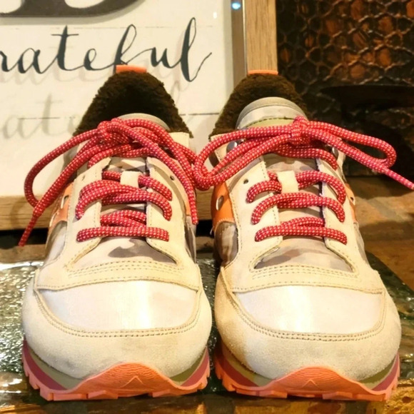 Saucony Jazz Triple Retro Mountain Pink/Green/ Camo Wmns  12 - Picture 2 of 10